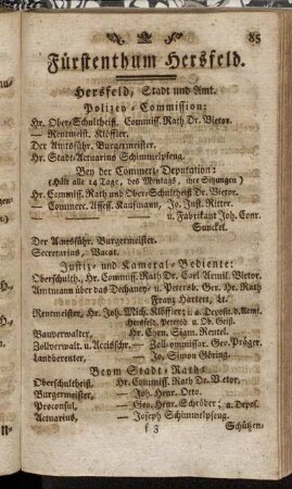 Fürstenthum Hersfeld.