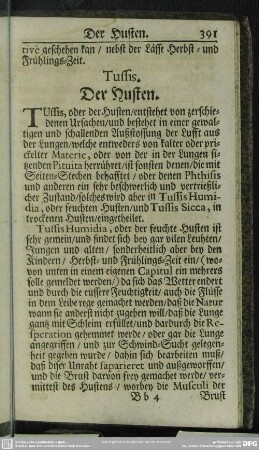 Tussis. Der Husten