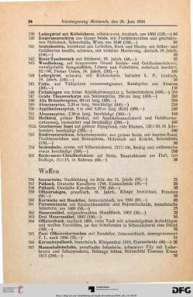 Waffen (Nr. 356-385)