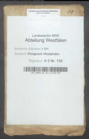 Neufestsetzung der Einkünfte des domkapitularischen Pedells Werner Krüppel, Paderborn