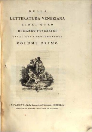 Della Letteratura Veneziana : Libri Otto, 1