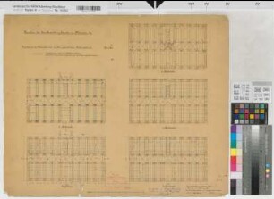 Münster (Münster) Neubau des Staatsarchivs Blatt 41(32) Verankerung der Stahlkonstruktion im Magazingebäude Grundrisse 1887 1 : 100 53 x 65 Zeichnung Rattey KSM Nr. 1312,32
