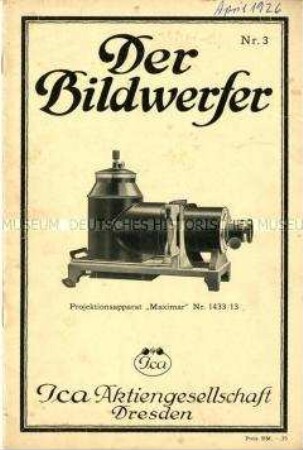 Der Bildwerfer / Fachzeitschrift für die gesamte Projektions- und Kinotechnik / Nummer 3