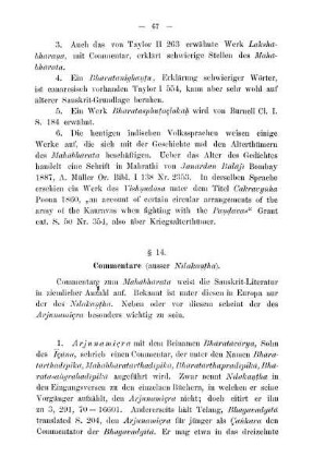 § 14. Commentare (ausser Nīlakaṇṭha).