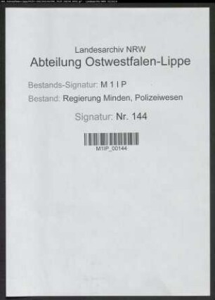 Prüfung und Aufhebung veralteter Polizeiverordnungen im Kreis Lübbecke