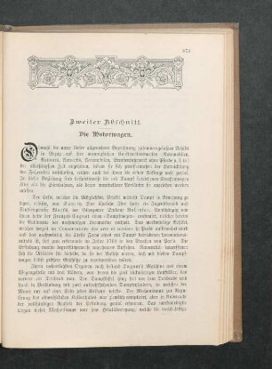 Zweiter Abschnitt. Die Motorwagen