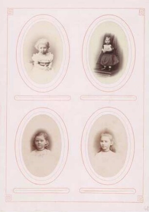links oben: Unbekannt (Kleinkind) rechts oben: Unbekannt (Kleinkind) links unten: Unbekannt (Mädchen) rechts unten: Unbekannt (Mädchen)