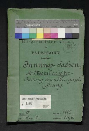 Innungs-Sachen: Metallarbeiter-Innung, deren Reorganisation