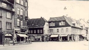 Hornsches Tor. Detmold. Links der Anfang der Langen Straße