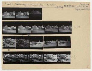 Modell: Stadtzentrum Berlin (Forum zwischen Rathaus- und Liebknechtstraße). Berlin, Mitte, Rathausstraße (ehem. Königstraße)/Liebknechtstraße (ehem. Kaiser-Wilhelm-Straße, heute Karl-Liebknecht-Straße)