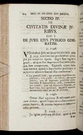 Cap. I. De Jure Ejus Publico Generatim.