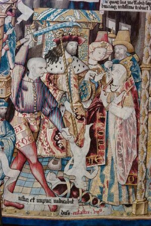 Frankreich. Auvergne. Haute Loire. La Chaise Dieu. Eglise abbatiale Saint Robert. Orgel. 17 Jahrhundert