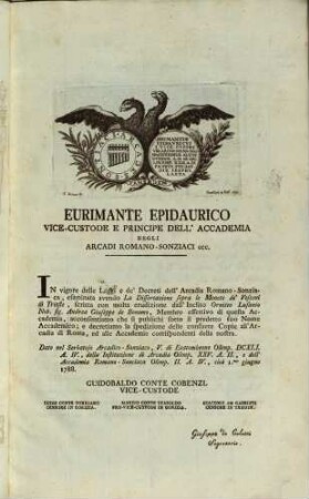 Sopra le monete de'Vesovi di Trieste