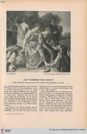 38: Jan Vermeer von Delft : der Meister des Raumes und der malerischen Kultur
