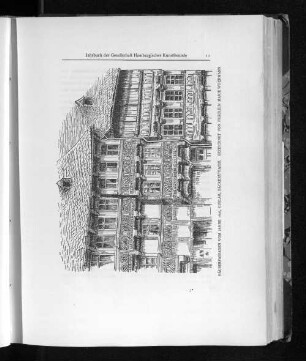 Häuserfassaden vom Jahr 1606, Goslar, Bäckerstrasse. Gezeichnet von Fräulein Marie Woermann