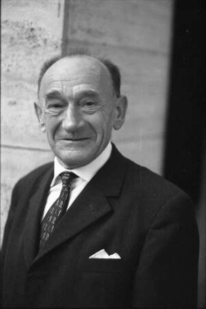 Verabschiedung von Stadtrat Johann Volm (CDU 1946 - 1971) aus dem Karlsruher Stadtparlament