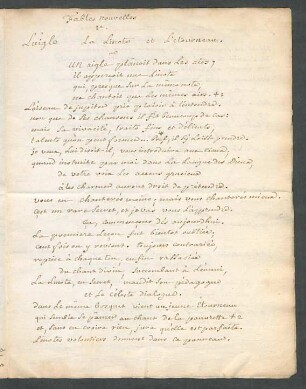 1e Fable. L'aigle la Linote et L'etourneau