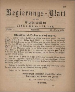 Nr. 35 : 22. Oktober 1872