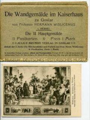 Postkartensatz der Wandgemälde im Kaiserhaus zu Goslar, im Umschlag