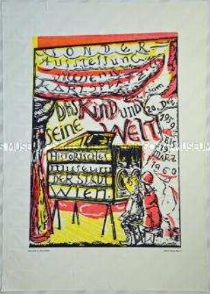 Plakat zu einer Ausstellung im Historischen Museum der Stadt Wien (heute Wien Museum)