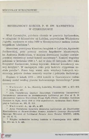 6: Renesansowy kościół p. w. św. Wawrzyńca w Czerniejowie