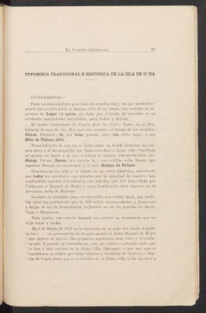 Toponimia tradicional e histórica de la isla de Cuba : Guanabacoa
