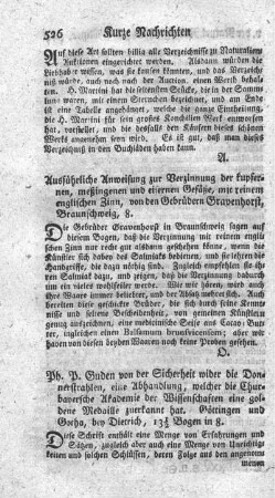 Von der Sicherheit wider die Donnerstrahlen.