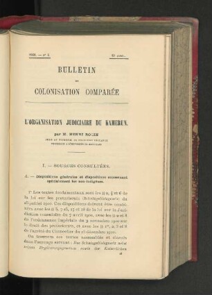 L'Organisation Judiciare Du Kamerung