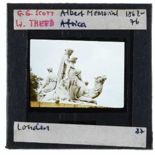 London, Kensington Gardens, Albert Memorial,London, Theed, afrikanische Gruppe am Albert Memorial