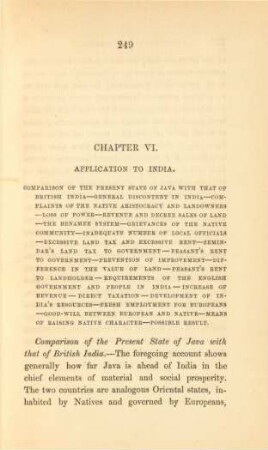 Chapter VI. Application to India