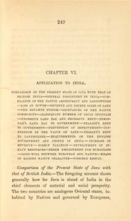 Chapter VI. Application to India