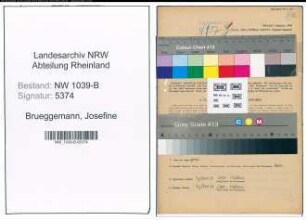 Entnazifizierung Josefine Brueggemann , geb. 25.12.1902 (Lehrerin)