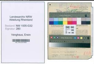 Entnazifizierung Erwin Venghaus , geb. 20.07.1898 (Polizeibeamter)