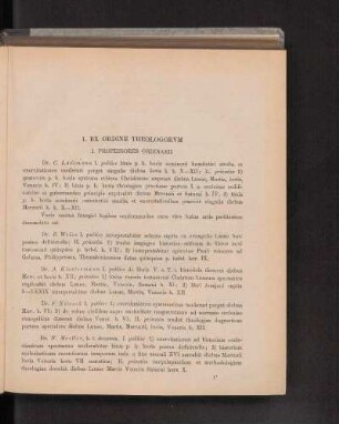 1. Ex Ordine Theologorvm