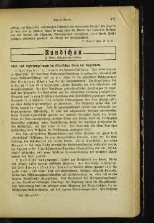 Schul- und Erziehungsfragen im öffentlichen Streit der Gegenwart