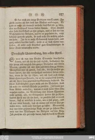 Dreyßigste Unterredung, den 21sten April.