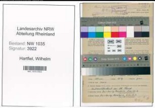 Entnazifizierung Wilhelm Hartfiel , geb. 18.10.1897 (Lehrer)