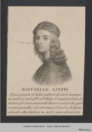 Folge von Bildnissen, Künstler und Künstlerinnen : Bildnis des Raffael