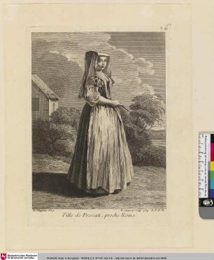 Fille des Frescati, proche Rome