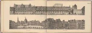 Der Diana Aufzug anlässlich der Feierlichkeiten 1678 in Dresden entlang des Langen Ganges, Neumarkt und Moritzstraße mit dem Haus des Münzmeisters Bienert, Reproduktion aus der "Durchlauchtigst. Zusammenkunft"
