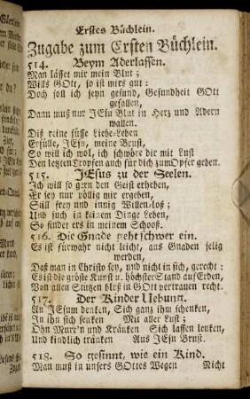 Zugabe zum Ersten Büchlein. /514. - 569.