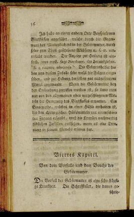 Viertes Kapitel. Von dem Vorfalle und Bruche der Gebärmutter.