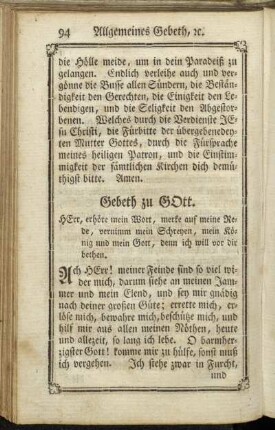 Gebeth zu Gott. - Rorategebethe.