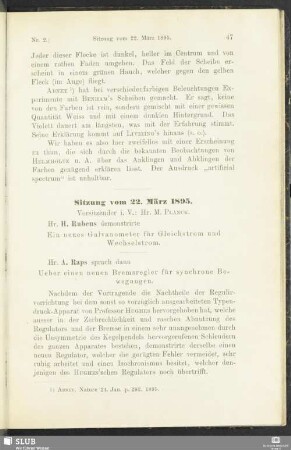 Sitzung vom 22. März 1895