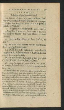 Pars Tertia. Respondet ad quaestionem de censu.