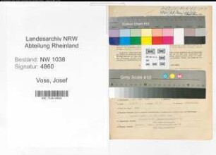 Entnazifizierung Josef Voss , geb. 25.05.1892 (Beamter)