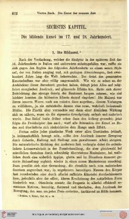 VI. Die bildende Kunst im 17. und 18. Jahrhundert