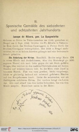 II. Spanische Gemälde des siebzehnten und achtzehnten Jahrhunderts (Nr.174-186)