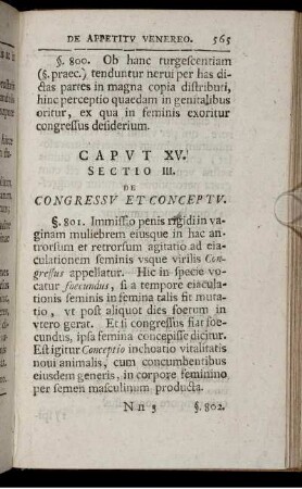 Sectio III. Congressu Et Conceptu.