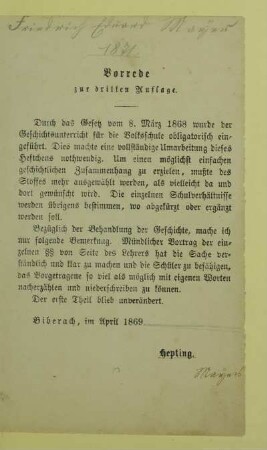Vorrede zur dritten Auflage
